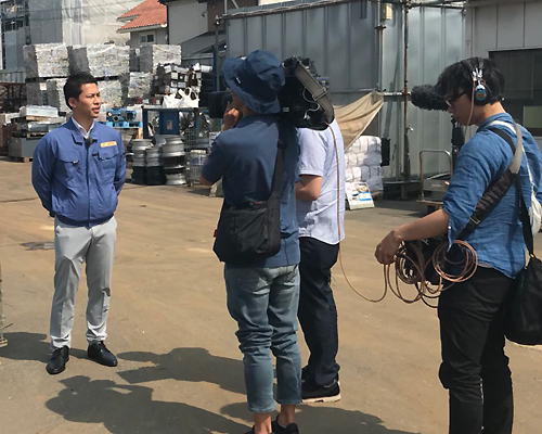 めざましテレビの取材の様子1枚目