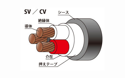 SV/CVの断面図。